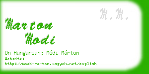 marton modi business card